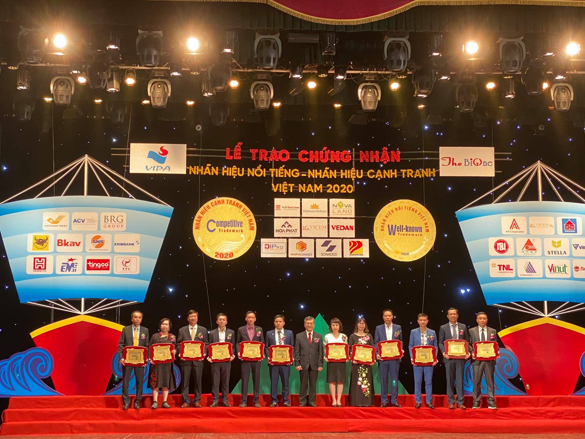 CƯỜNG THỊNH PHÁT GROUP NHẬN DANH HIỆU "NHÃN HIỆU NỔI TIẾNG - NHÃN HIỆU CẠNH TRANH 2020"